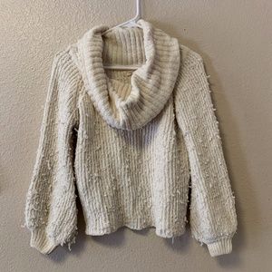 Cream Cowl neck sweater